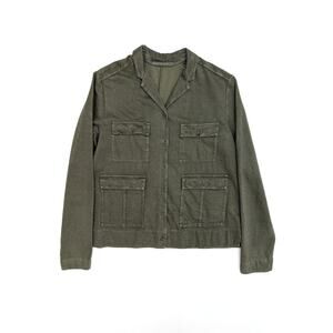 TRANSIT PAR SUCH ITALY Linen Utility Army Jacket Made in Italy YOOX 3 L $370